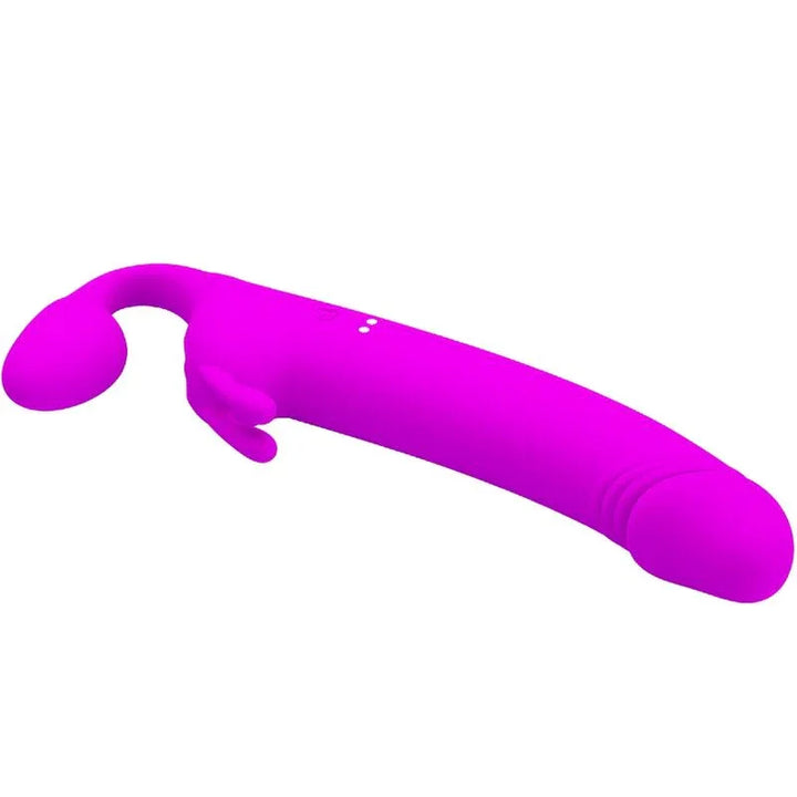 PRETTY LOVE - ZANINI DILDO STRAP-ON SIN ARNÉS 10 VIBRACIONES MORADO - Nuvica