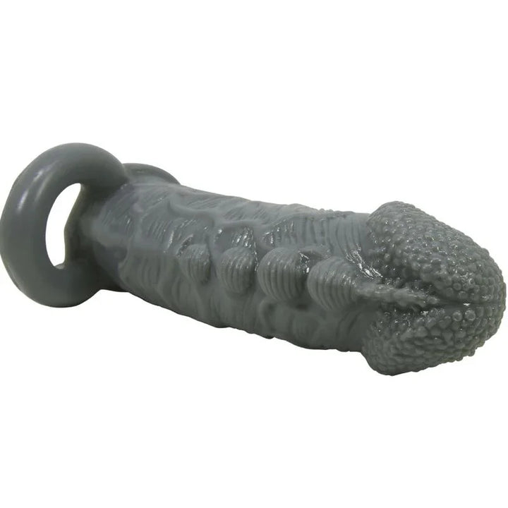 PRETTY LOVE - FUNDA REALÍSTICA ALARGADORA Y RETARDANTE PARA PENE GRIS - Nuvica