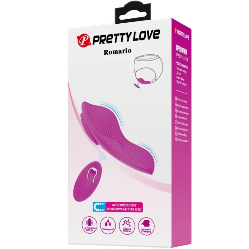 PRETTY LOVE - ROMARIO ESTIMULADOR LAY-ON CLÍTORIS CONTROL REMOTO ROSA - Nuvica