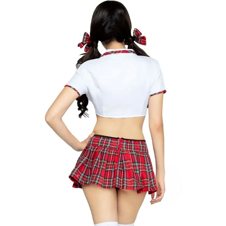 LEG AVENUE - DISFRAZ MISS COLEGIALA CLÁSICO ROJO/BLANCO M/L - Nuvica