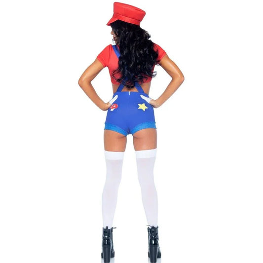 LEG AVENUE - DISFRAZ SEXY MARIO BROS ROJO/AZUL S - Nuvica