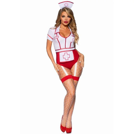 LEG AVENUE - DISFRAZ ENFERMERA SEXY ROJO/BLANCO S - Nuvica