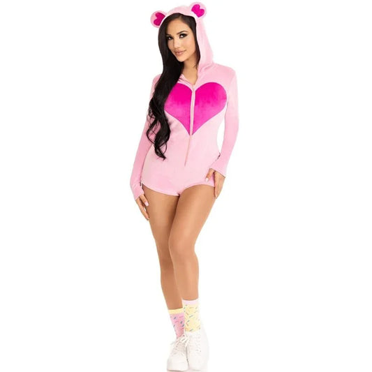 LEG AVENUE - BODY OSITO TERCIOPELO ROSA S - Nuvica