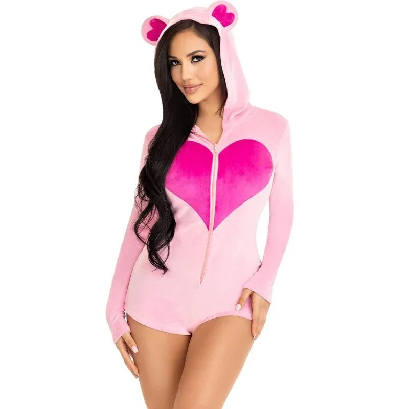 LEG AVENUE - BODY OSITO TERCIOPELO ROSA M - Nuvica