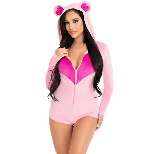 LEG AVENUE - BODY OSITO TERCIOPELO ROSA M - Nuvica
