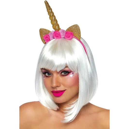LEG AVENUE - DIADEMA DE UNICORNIO CON FLORES DORADO - Nuvica
