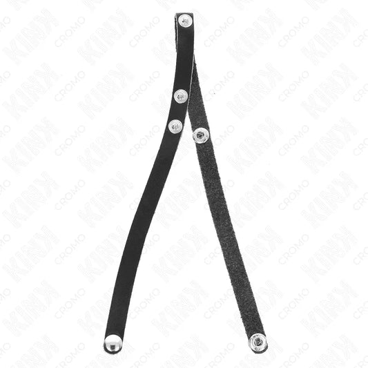 KINK - ANILLO PENE CUERO CON CIERRE A PRESIÓN 39 X 1 CM - Nuvica