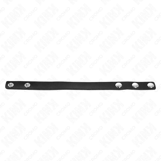KINK - ANILLO PENE CUERO CON CIERRE A PRESIÓN 21.5 X 1.5 CM - Nuvica