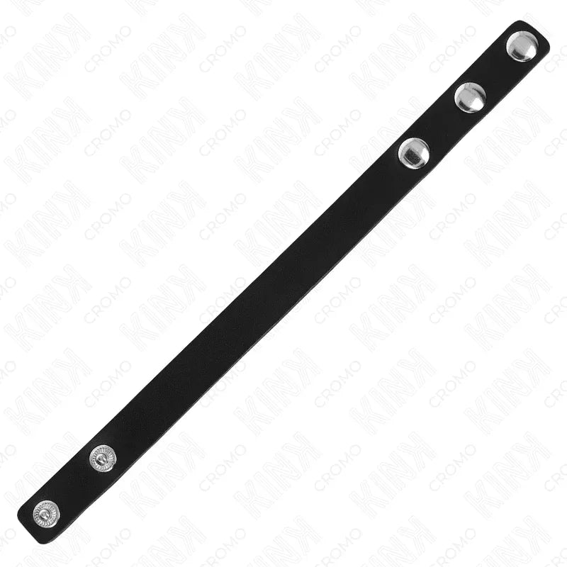 KINK - ANILLO PENE CUERO CON CIERRE A PRESIÓN 21.5 X 1.5 CM - Nuvica