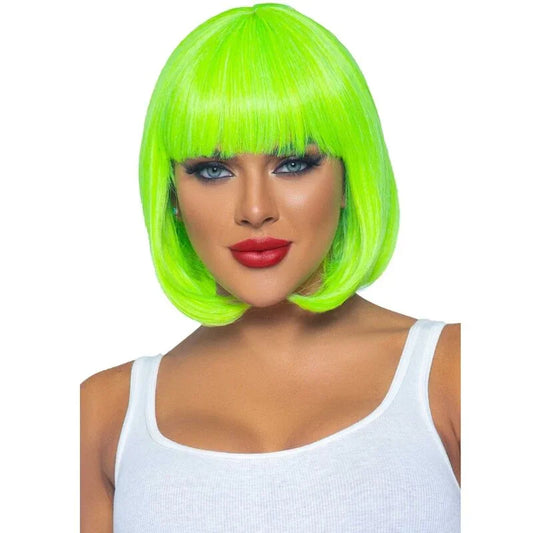 LEG AVENUE - PELUCA BOB FLUORESCENTE VERDE NEON - Nuvica