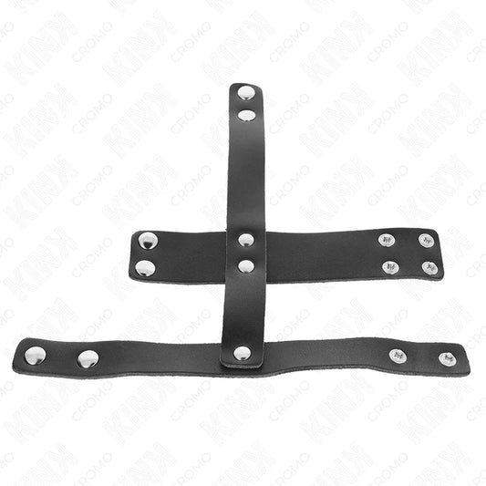 KINK - ANILLO JAULA PENE CUERO CON DIVISOR DE BOLAS AJUSTABLE - Nuvica