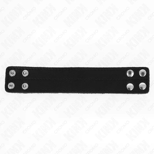 KINK - ANILLO PENE CUERO CON CIERRE A PRESIÓN 18.5 X 3.3 CM - Nuvica