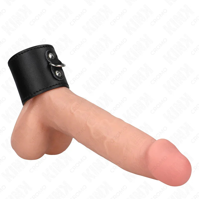 KINK - ANILLO PENE CUERO CON CIERRE A PRESIÓN 18 X 5 CM - Nuvica