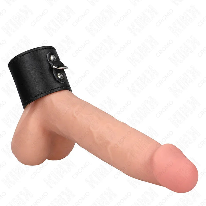KINK - ANILLO PENE CUERO CON CIERRE A PRESIÓN 18 X 5 CM - Nuvica