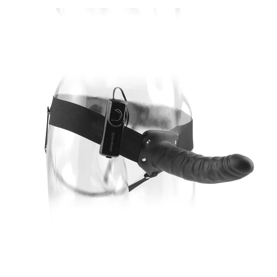 FETISH FANTASY SERIES - ARNÉS VIBRADOR HUECO 19 CM NEGRO - Nuvica