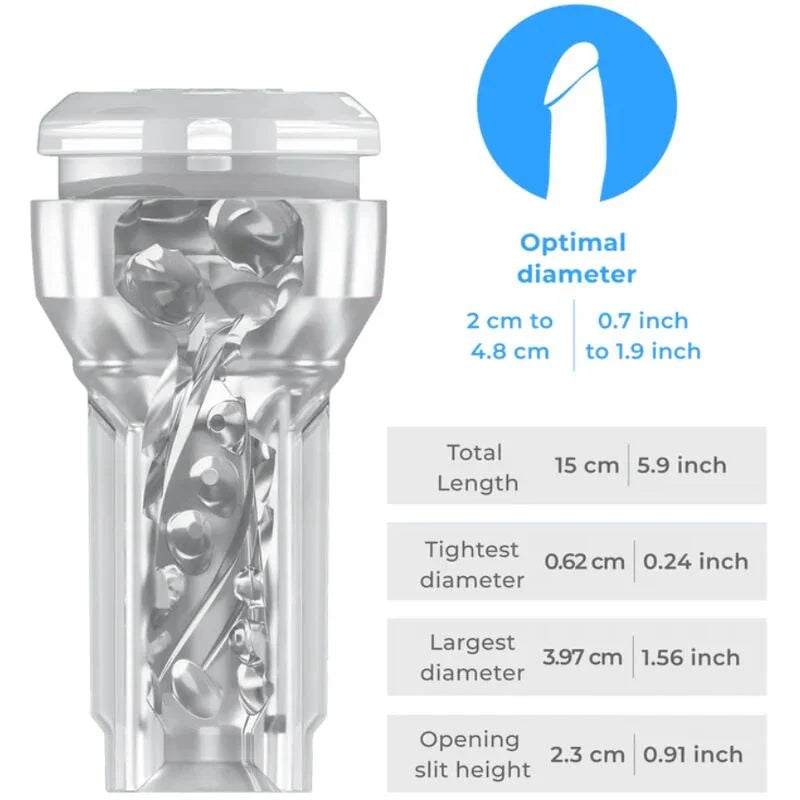 KIIROO - FEEL POCKET STROKER CRYSTAL BY KIIROO TRANSPARENTE - Nuvica