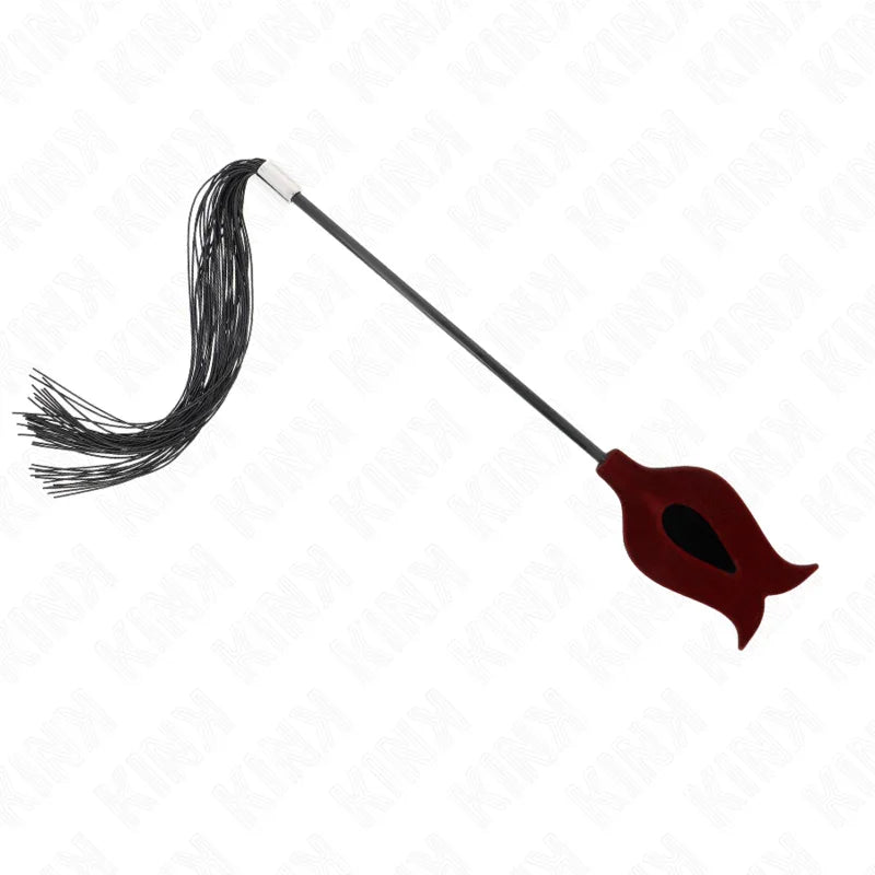 KINK - LÁTIGO DE BORLA DE SILICONA CON FORMA DE ROSA 45 CM - Nuvica