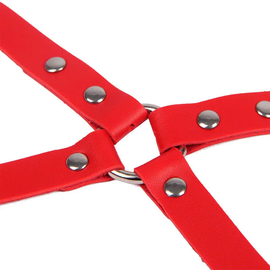 SUBBLIME - 953706 ESPOSAS CON CINTURÓN BONDAGE ROJO TALLA ÚNICA - Nuvica