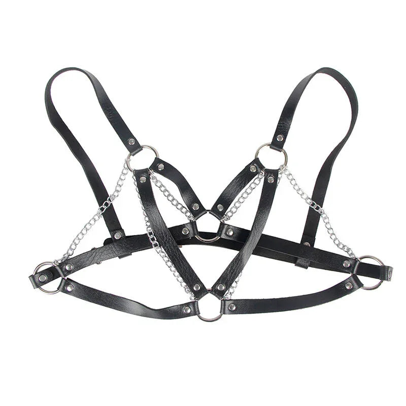 SUBBLIME - 953713 CINTURÓN DE BONDAGE PUNK HEBILLA METAL NEGRO TALLA ÚNICA - Nuvica