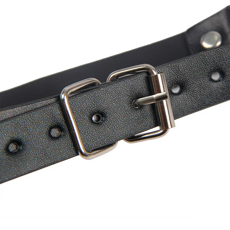SUBBLIME - 953720 PINZAS PARA EL PECHO CON CORREA DE CUERO BONDAGE NEGRO TALLA ÚNICA - Nuvica