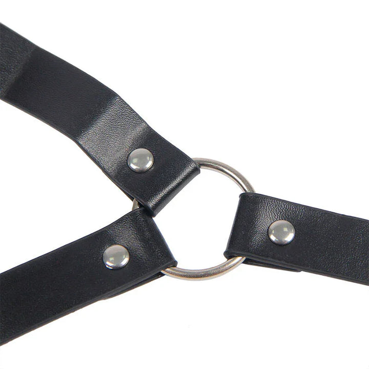 SUBBLIME - 953720 PINZAS PARA EL PECHO CON CORREA DE CUERO BONDAGE NEGRO TALLA ÚNICA - Nuvica