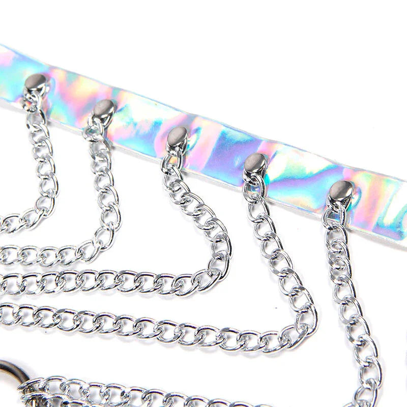 SUBBLIME - 953737 ARNÉS DE PECHO CON ANILLOS Y CADENAS PLATA TALLA ÚNICA - Nuvica