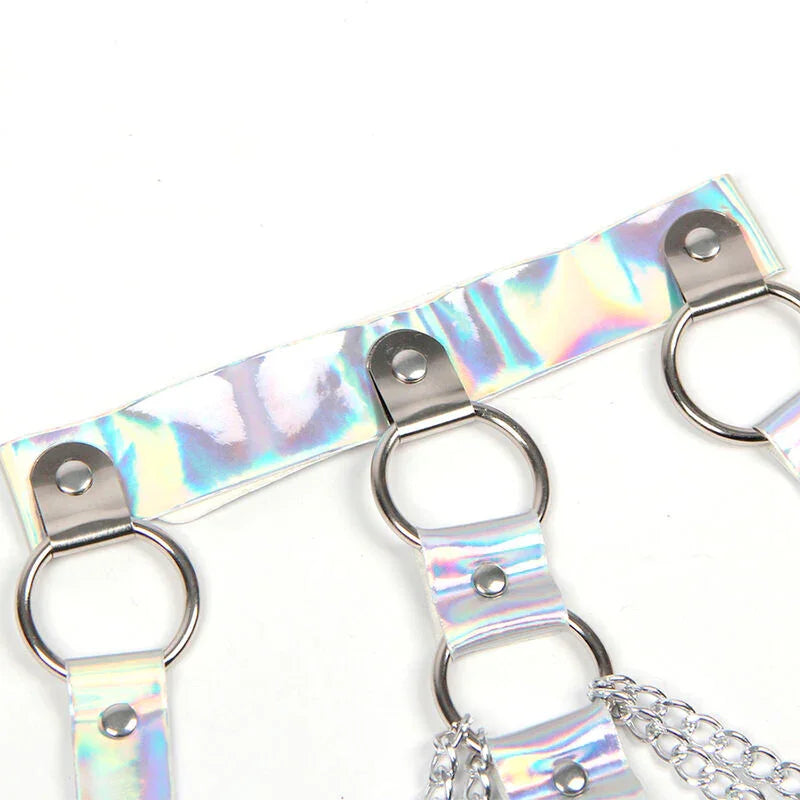 SUBBLIME - 953737 ARNÉS DE PECHO CON ANILLOS Y CADENAS PLATA TALLA ÚNICA - Nuvica
