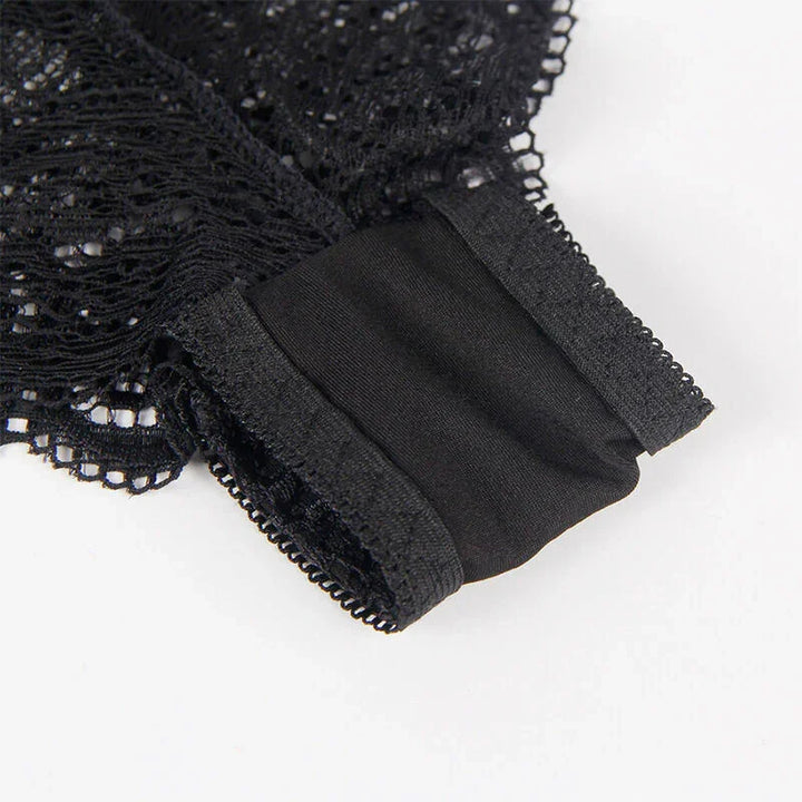 SUBBLIME - 953911 SET 3 PIEZAS ENCAJE Y SATEN NEGRO S/M - Nuvica