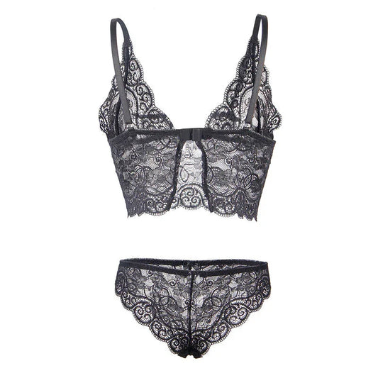 SUBBLIME - 953928 SET 3 PIEZAS ENCAJE Y SATEN NEGRO L/XL - Nuvica