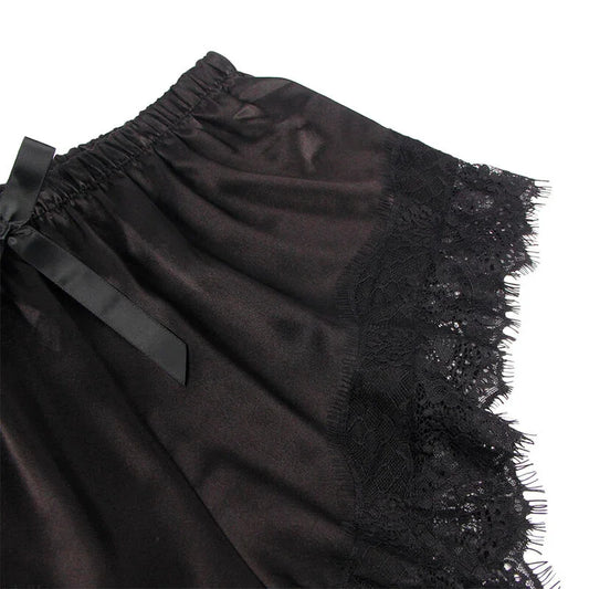 SUBBLIME - 953942 PIJAMA SEXY SATEN Y ENCAJE NEGRO L/XL - Nuvica
