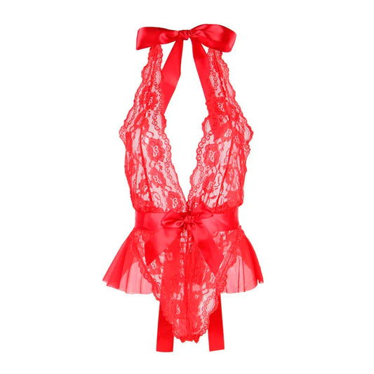 SUBBLIME - 953980 BODY SEXY CON VOLANTES + CINTURÓN ROJO L/XL - Nuvica