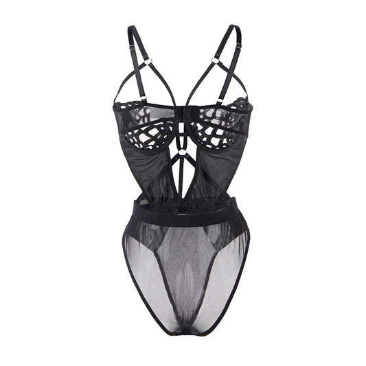 SUBBLIME - 954055 BODY SEXY DE ENCAJE NEGRO S/M - Nuvica