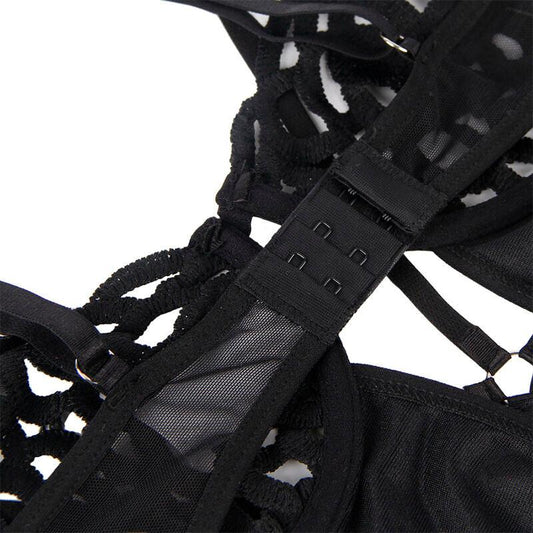 SUBBLIME - 954055 BODY SEXY DE ENCAJE NEGRO S/M - Nuvica