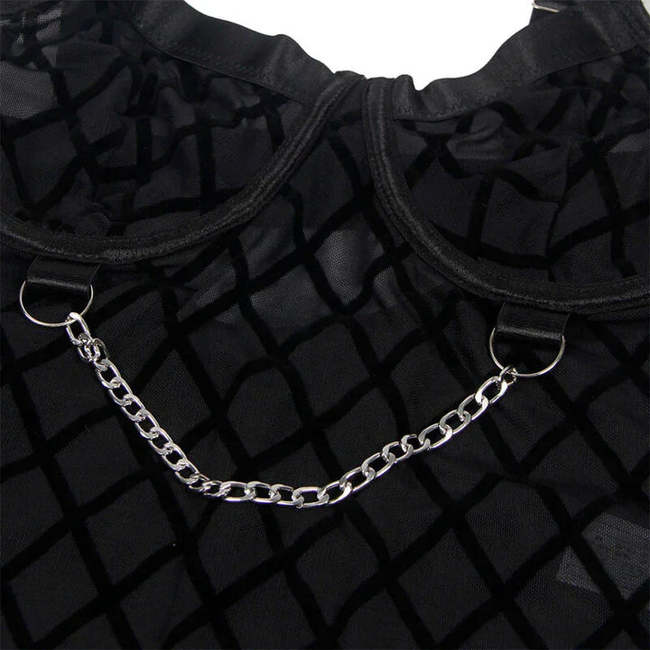 SUBBLIME - 954260 BODY CON CADENAS + LIGUEROS NEGRO S/M - Nuvica