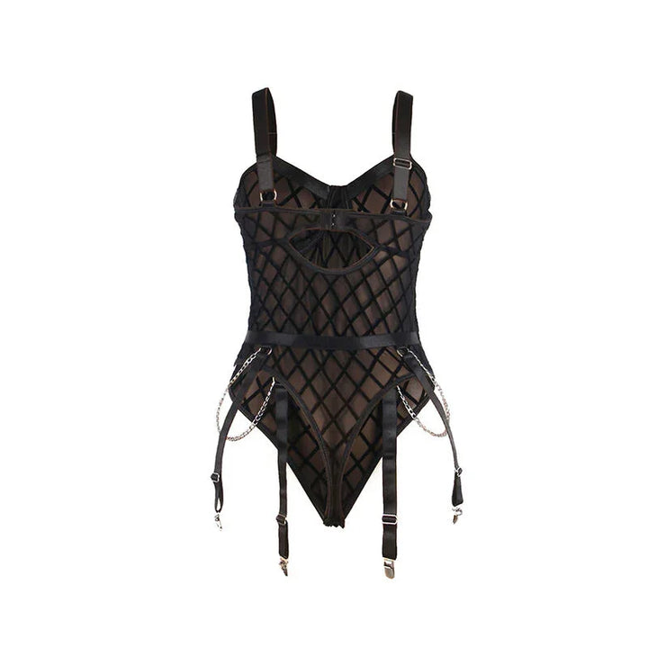 SUBBLIME - 954260 BODY CON CADENAS + LIGUEROS NEGRO S/M - Nuvica