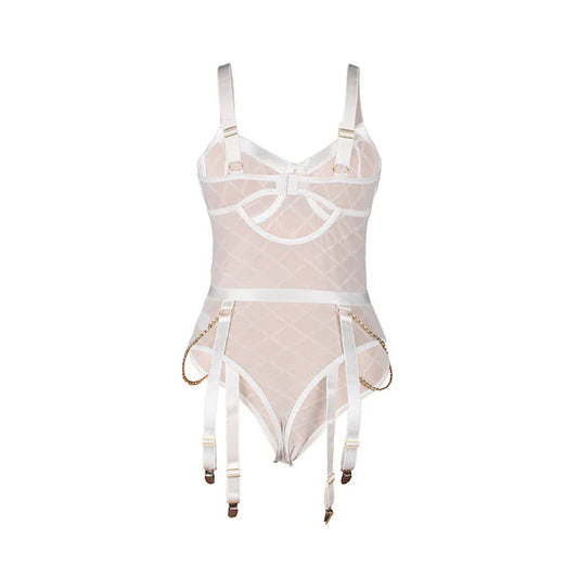 SUBBLIME - 954291 BODY CON CADENAS + LIGUEROS BLANCO L/XL - Nuvica