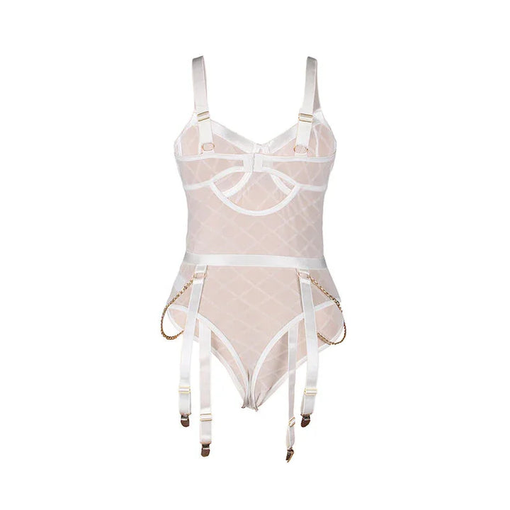 SUBBLIME - 954291 BODY CON CADENAS + LIGUEROS BLANCO L/XL - Nuvica