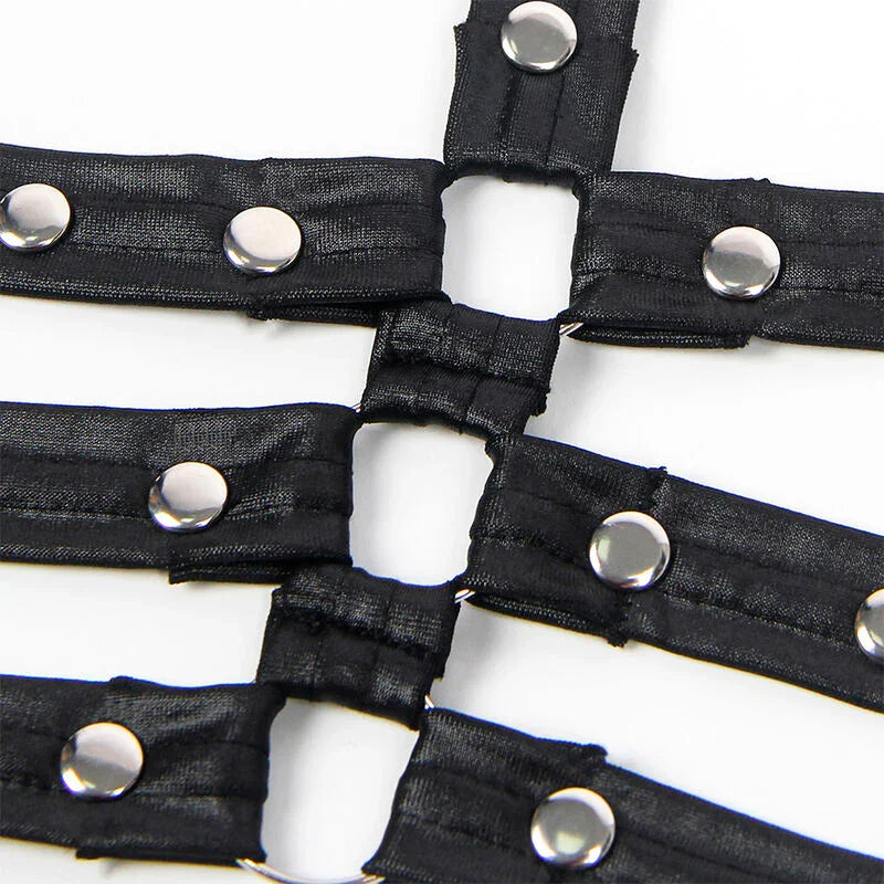 SUBBLIME - 954406 VESTIDO BONDAGE DE CUERO NEGRO S/M - Nuvica