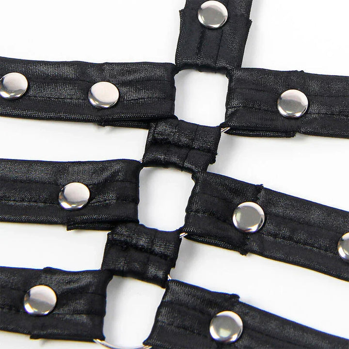 SUBBLIME - 954413 BODY BONDAGE DE CUERO NEGRO L/XL - Nuvica
