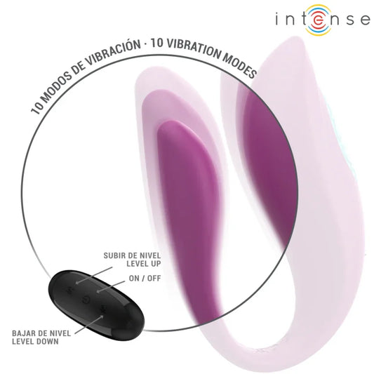 INTENSE - ANNIE ESTIMULADOR & VIBRADOR FORMA DE U MORADO CONTROL REMOTO - Nuvica