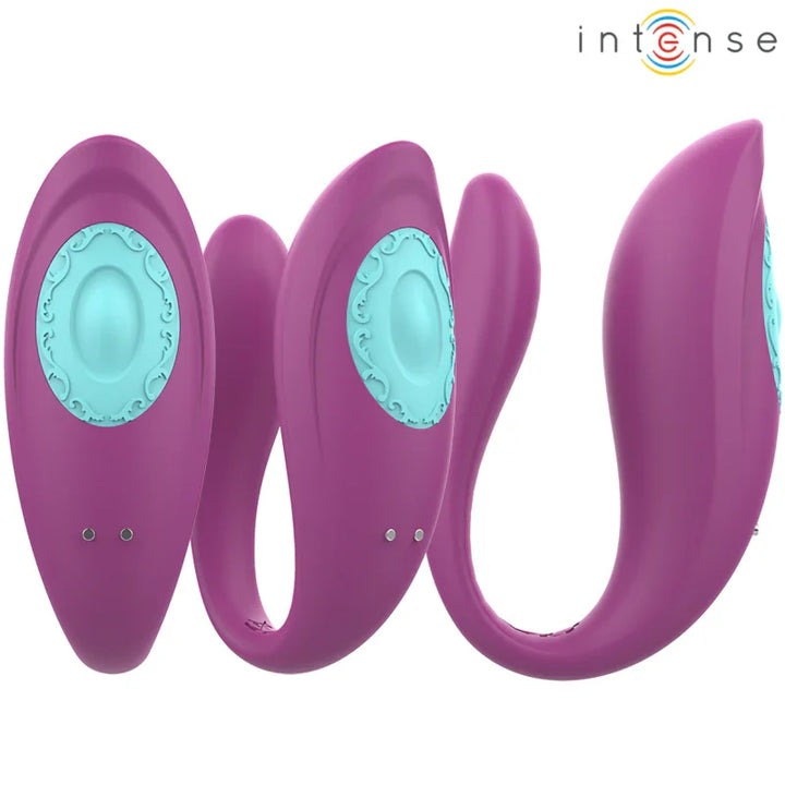 INTENSE - ANNIE ESTIMULADOR & VIBRADOR FORMA DE U MORADO CONTROL REMOTO - Nuvica