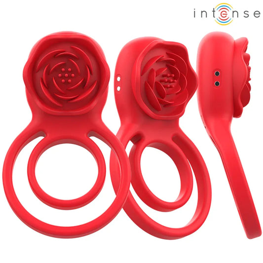 INTENSE - GAIL ROSA ESTIMULADORA 10 VIBRACIONES ROJO CONTROL REMOTO - Nuvica