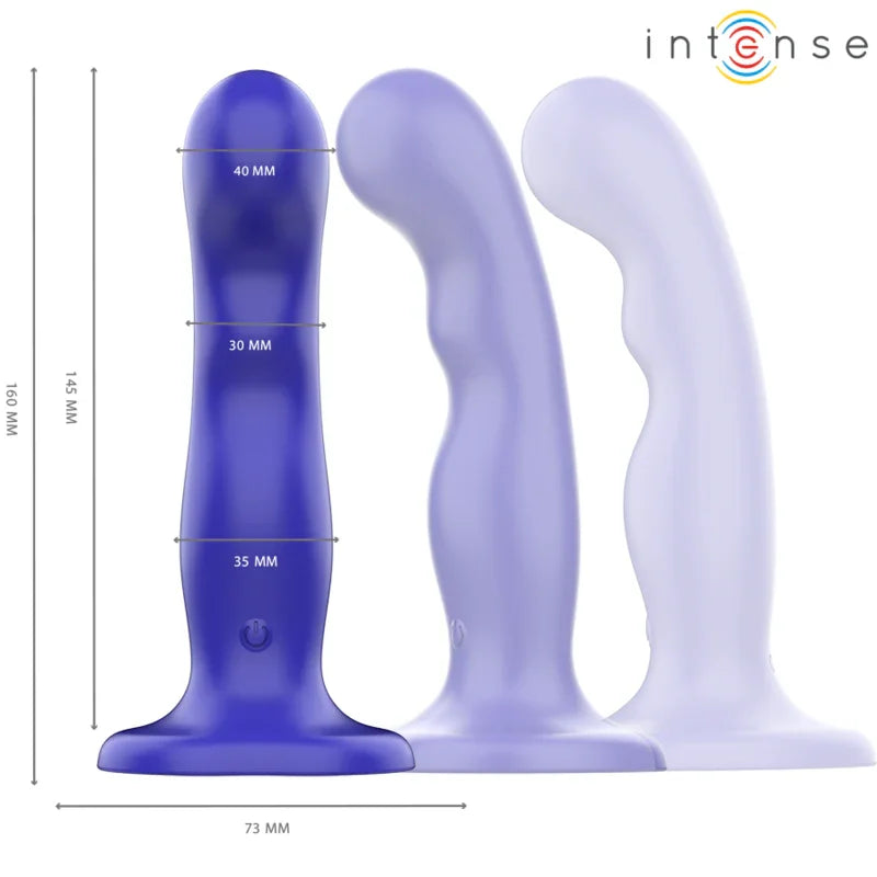 INTENSE - SHORTY VIBRADOR CON VENTOSA AZUL CONTROL REMOTO - Nuvica