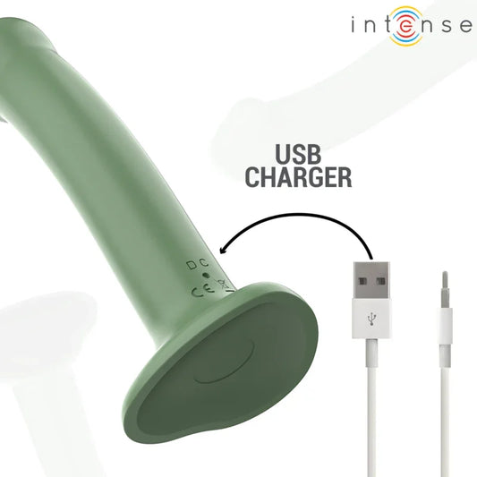 INTENSE - BECCA VIBRADOR CON VENTOSA 10 VIBRACIONES VERDE CONTROL REMOTO - Nuvica