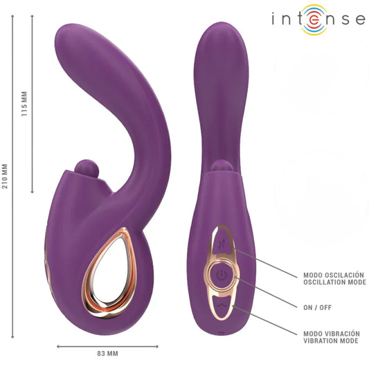 INTENSE - LALI VIBRADOR PUNTO G MULTIFUNCIÓN ESTIMULACIÓN & EMPUJE & VIBRACIÓN MORADO - Nuvica