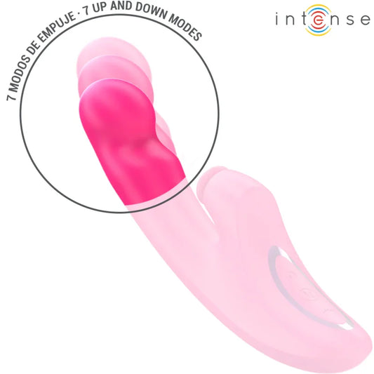 INTENSE - EMI VIBRADOR 13,5 CM MULTIFUNCIÓN 3 EN 1 10 VIBRACIONES ROSA - Nuvica