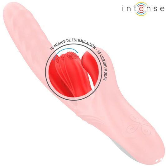 INTENSE - KAROL VIBRADOR MULTIFUNCIÓN EMPUJE & ESTIMULACIÓN & ONDAS ESTIMULADORAS ROJO - Nuvica