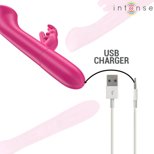 INTENSE - JULIETA VIBRADOR RABBIT 18,6 CM 10 VIBRACIONES ROSA - Nuvica