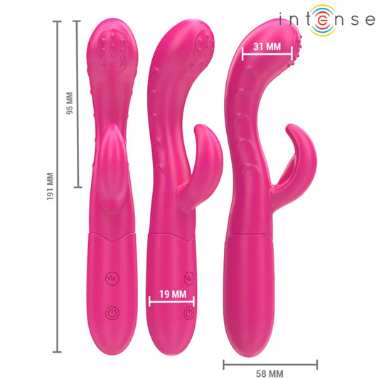 INTENSE - AMARA VIBRADOR CON LENGUA ESTIMULADORA 10 VIBRACIONES ROSA - Nuvica