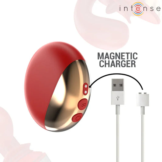 INTENSE - MARIAH VIBRADOR & ESTIMULADOR EN FORMA DE U 10 VIBRACIONES ROJO - Nuvica